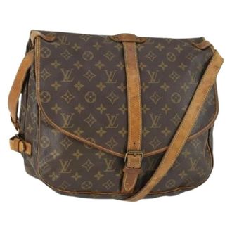 Louis Vuitton Pre-owned Cross Body Bags, female, Brown, Size: ONE SIZE Pre-owned Vintage Canvas Cross Body Bag