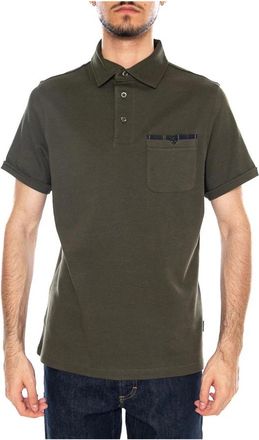 Barbour Premium Corpatch Tailored Polo - Heren - Polos - Groen - S - Katoen - Tops