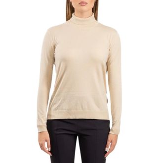 Max Mara Kiku Turtleneck - Dames - Coltruien - Beige - M - Wol - Truien & Vesten