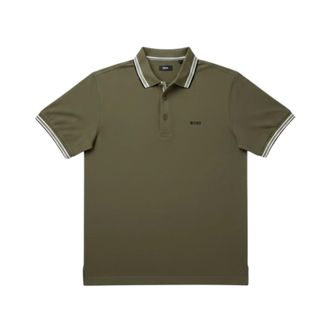 HUGO BOSS Tops, Heren, Groen, L, Katoen, Regular Fit Polo