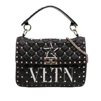 Valentino Pre-owned Satchel - Dames - Pre-owned - Zwart - Maat: ONE Size Leer