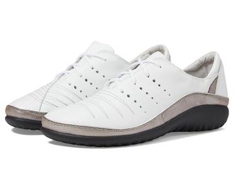 Naot Kumara Womens Lace up casual Shoes White Leather/Silver Threads Leather : EU 41 (US Womens 10) M