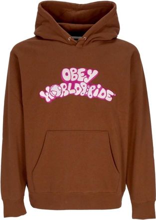 Obey Jaar Hood Sepia Langemouw Hoodie - Dames - Hoodies - Bruin - XL - Katoen - Hoodies & sweatvesten
