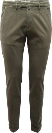 BRIGLIA 1949 Slim Groene Broek Gemaakt in Itali&euml; - Heren - Chinos - Groen - S - Broeken