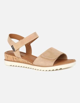 Tamaris Tamaris Womens Iris Womens Low Wedge Sandals - Tan - Size: 8