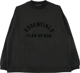 Fear of God logo-print cotton sweatshirt - men - Cotton - S - Black