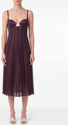 Elisabetta Franchi Abito midi bustier in cr&ecirc;pe