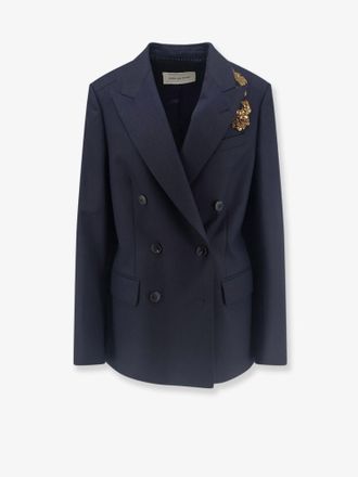 Dries Van Noten Blazer Barrysta in lana con ricamo gold - DRIES VAN NOTEN - gender_Woman