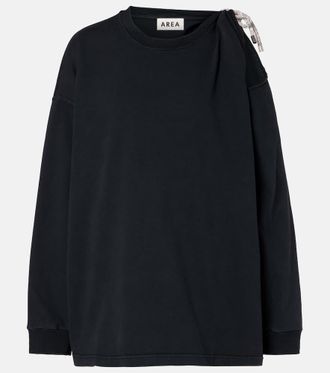 Area Embellished cotton jersey T-shirt