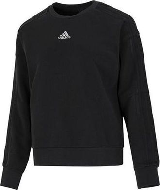 adidas (WMNS) adidas Must Have 3-Stripe Sweatshirt Asia Sizing Black HM7064