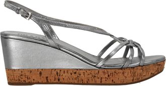 Prada Pre-owned Womens Platform Wedge Sandals in Silver Leather - Size EU 40