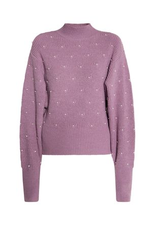 Faina Gebreide trui met kralen Dames Mauve