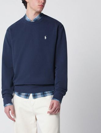 Polo Ralph Lauren Navy blue cotton crew-neck sweatshirt
