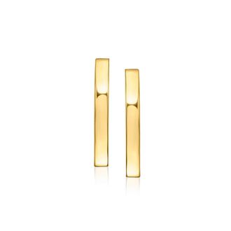 Canaria Canaria 10kt Yellow Gold Bar Stud Earrings