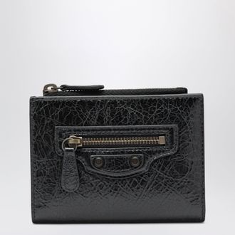 Balenciaga Le City bi-fold lambskin wallet in black