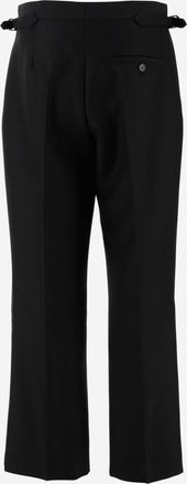 Balenciaga Womens Pants Wool-Blend Black Trousers