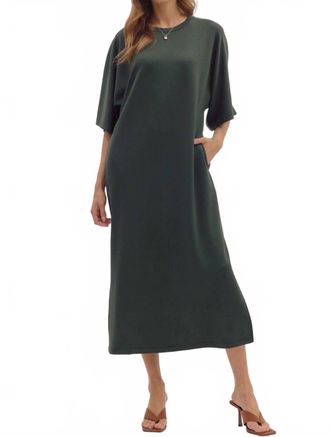 Entro Serene Midi Dress In Emerald