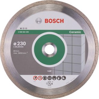 Bosch Professional 1x Disco Tronzador De Diamante Standard For Ceramic (para Azulejos, Cer&aacute;mica, 230x22.23x1.9x7 Mm, Accesorios Para Amoladora) - Bosch