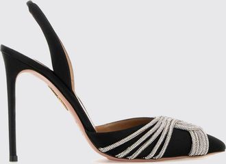Aquazzura Slingback Gatsby in raso con strass