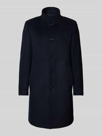 Christian Berg Regular Fit Wollmantel mit Viskose-Anteil in Dunkelblau, Gr&ouml;&szlig;e 48