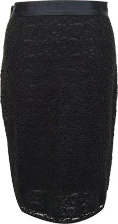 Dolce & Gabbana Lace Midi Pencil Skirt, Size It, 42 (Authentic Pre-Loved)