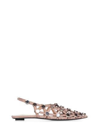 The Attico Grid Ballet Shoes