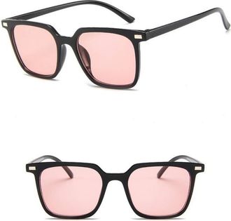 Generic Sunglasses Male Female Fashion Trendy Shape For Women Sunglasses Vintage Retro Sun glasses For Women,Black Pink 2026