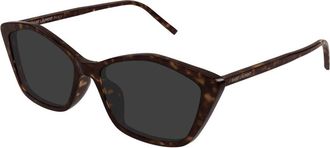 Saint Laurent Zonnebril - Dames - Zonnebrillen - Bruin - 57 MM - Accessoires