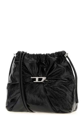 Diesel Womens Black Leather Scrunch-D Bucket Bag T8013 Pmu Borse A Secchiello