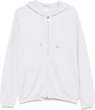Eleventy Felpa mélange con cappuccio - Grigio