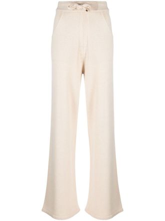 Lorena Antoniazzi high-waisted drawstring knitted trousers - Neutrals