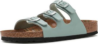 Birkenstock Florida - Printed Footbed Womens Dress Sandals Pure Sage : EU 41 (US Womens 10-10.5) Regular, Faux Leather