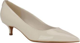 Calvin Klein Roxanna Pointed Toe Pump in Ivory Patent at Nordstrom, Size 7.5
