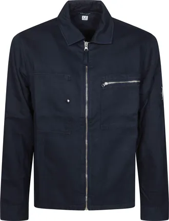 C.P. Company Navy Shirt Collar Zip-Up Jacket