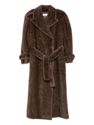 Giuseppe Di Morabito belted double-breasted coat - Brown