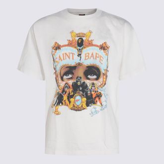SAINT M&times;&times;&times;&times;&times;&times; White Cotton Bape T-Shirt