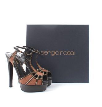 Sergio Rossi Embellished Platform Sandals Size 36