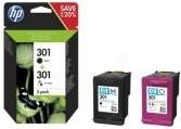 OEM Paquete M&uacute;ltiple De Cartuchos De Tinta Hp 301 (n9j72ae), Negro/azul Marino