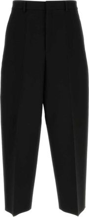 Valentino Garavani Wollen Broek - Heren - Vrijetijds broeken - Zwart - XL - Wol - Broeken
