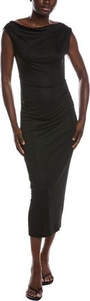 Kenneth Cole Off Shoulder Ruched Waist Midi Dress