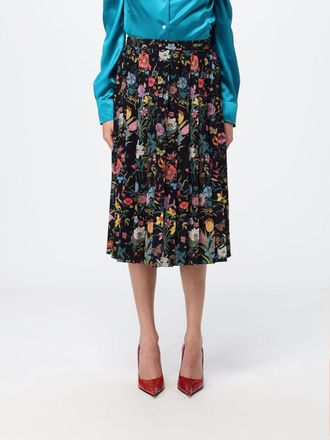 Gucci Gonna midi in seta plissettata a vita alta con stampa floreale