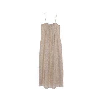 Alysi Maxi Dresses, female, Beige, Size: 2XS Spaghetti Strap Maxi Dress