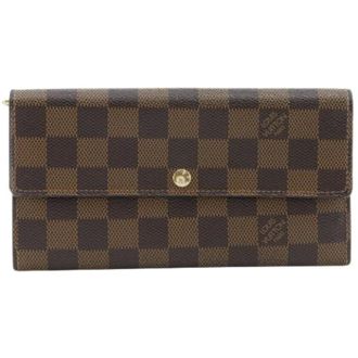 Louis Vuitton Pre-owned Wallets, female, Brown, Size: ONE SIZE Pre-owned Portefeuille Sarah Damier Long Wallet