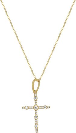 Bony Levy Solstice Diamond Petite Cross Pendant in 18K Yellow Gold at Nordstrom
