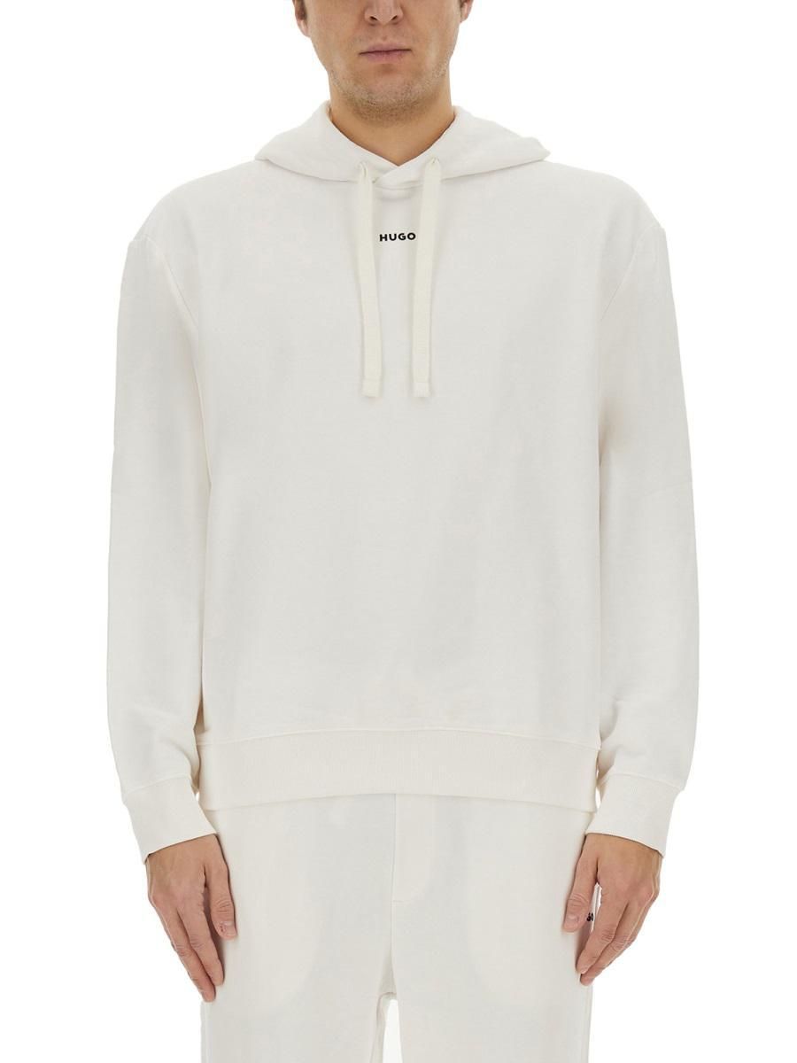 HUGO hoodie 'Dapo' White スウェット・トレーナー BOSS