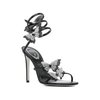 Rene Caovilla High Heel Sandals, female, Black, Size: 10 1/2 US Cleo Sandal 105