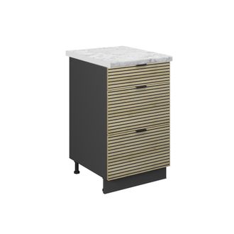 Vicco Mueble Bajo De Cocina Fame-line, Panel De Roble, 50 Cm, Et M&aacute;rmol