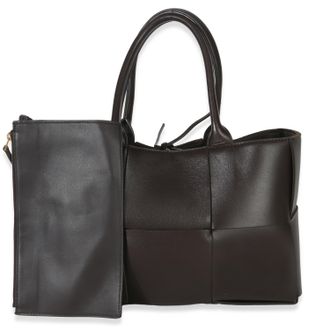 Bottega Veneta Brown Fondant Intrecciato Nappa Mini Arco Tote