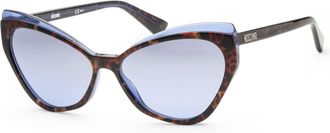 Moschino Womens 58 mm Blue Sunglasses