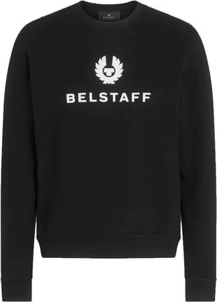 Belstaff Signature Crewneck - Heren - Sweatshirts - Zwart - M - Katoen - Hoodies & sweatvesten